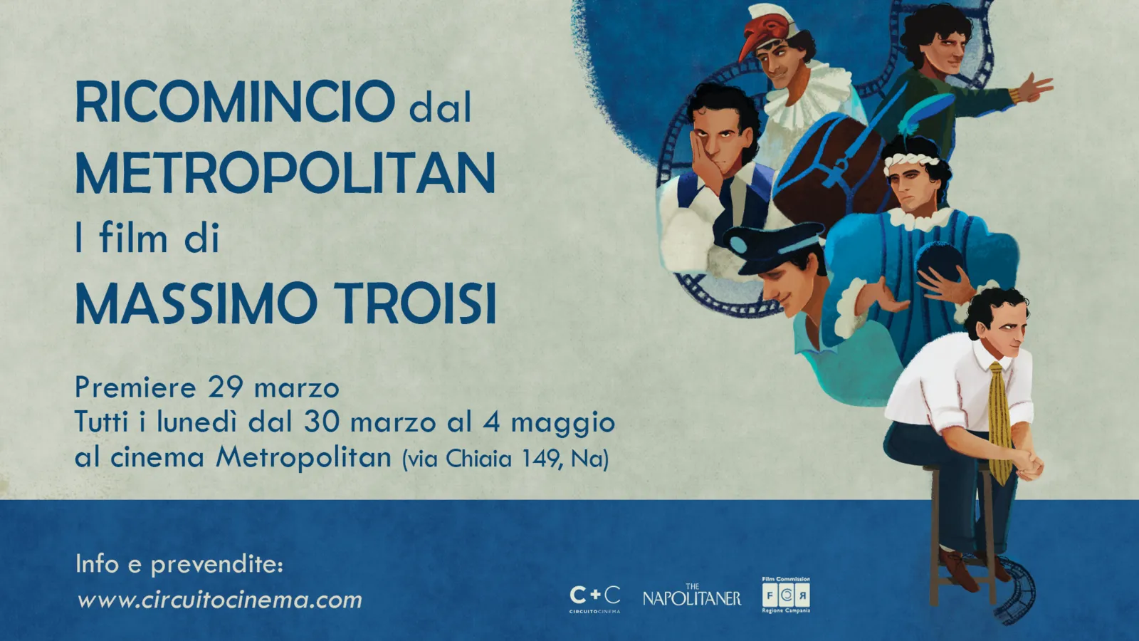 Ricomincio dal Metropolitan: la rassegna su Massimo Troisi